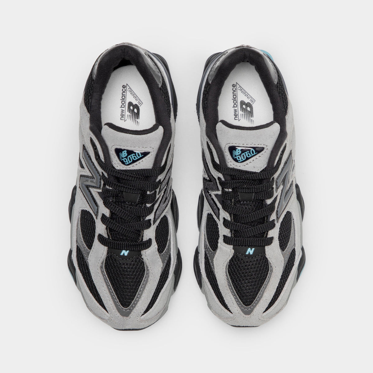 New Balance Kids' 9060 Sneakers - Black / Taffy Blue - Salt Grey - Product view 5