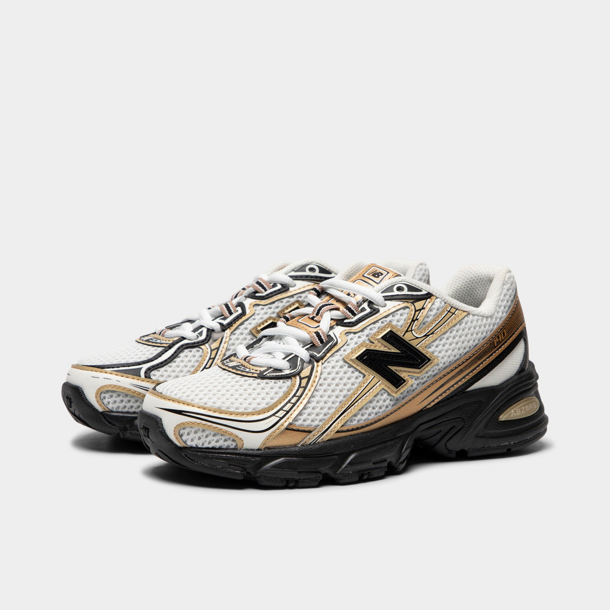 New Balance Kids' 740 Sneakers - Sea Salt / Black - Gold Metallic - Product view 2